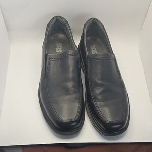 SAS Diplomat Slip On Loafer Mens Sz 10 Black Leather Business Casual Support